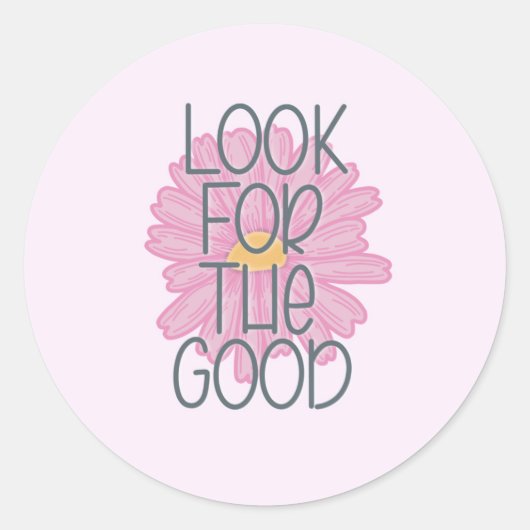 グッドラウンドピンクのステッカーを探す ラウンドシール (正面)