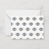 グッドラックギリシャの青い目のタリスマン ノートカード (裏面)