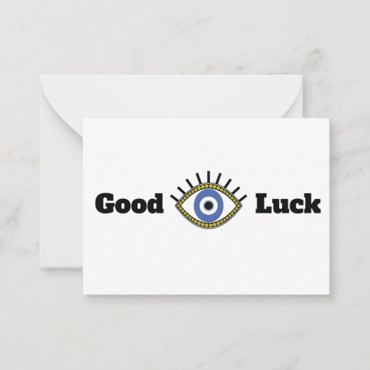 グッドラックギリシャの青い目のタリスマン ノートカード (正面)