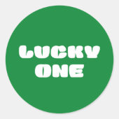 グッドラッククラシックラウンドステッカー ラウンドシール (正面)