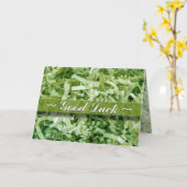 グッドラックグリーンクリンクルシュレッダー紙抽象芸術 カード (黄色い花)