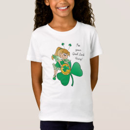 グッド🍀ラックスセントパトリックの日アイリッシュフェアリー Tシャツ