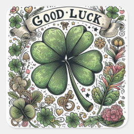 グッドラックステッカー スクエアシール