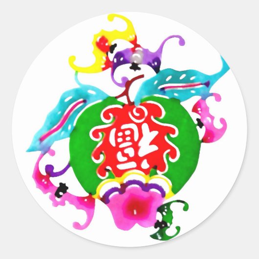 グッドラックステッカー ラウンドシール (正面)