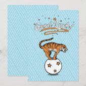 グッドラックタイガーフラットホリデーカード シーズンカード (正面/裏面)