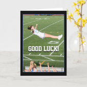 グッドラックチアリーダーグリーティングカード カード (黄色い花)