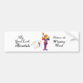 グッドラックトランプのポーカーアイレデールテリア バンパーステッカー (正面)