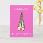 グッドラックバレリーナバレエシューズ カード (黄色い花)