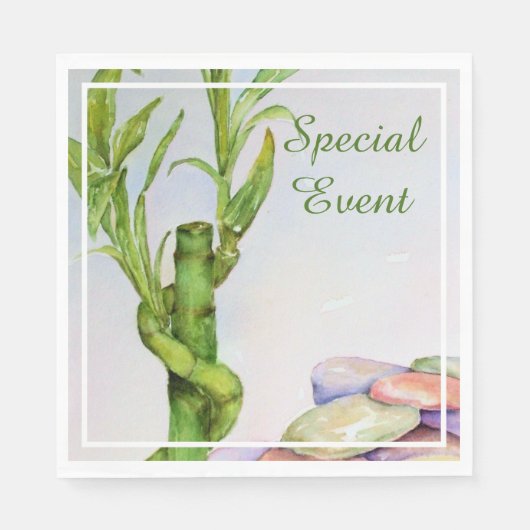 グッドラックバンブーパーティー スタンダードランチョンナプキン (正面)