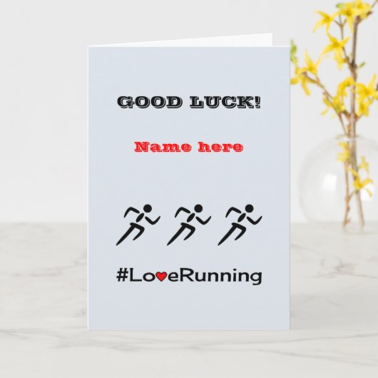 グッドラックパーソナライズされたアスリート カード (黄色い花)