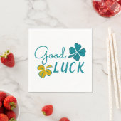 グッドラックフォーリーフクローバーシャームロック スタンダードカクテルナプキン (インサイチュ)