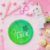 グッドラックフォーリーフクローバーシャームロック ペーパープレート (パーティー)