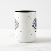 グッドラックブルーアイタリスマン魔法魔女のシンボル マグカップ (中央)