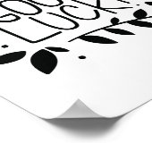 グッドラックプリント引用文ホームデコルプリント ポスター (角)