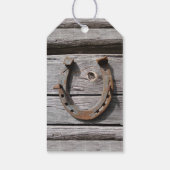 グッドラックホースシューオンオールドウッドギフトラベル ギフトタグ (裏面)