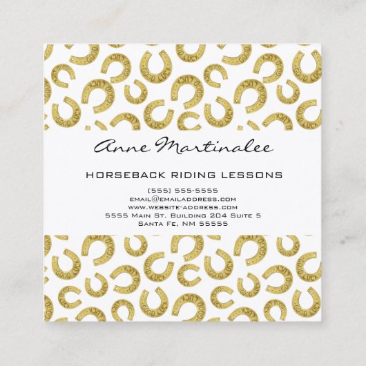 グッドラックホースショーズスクエア名刺 スクエア名刺 (裏面)