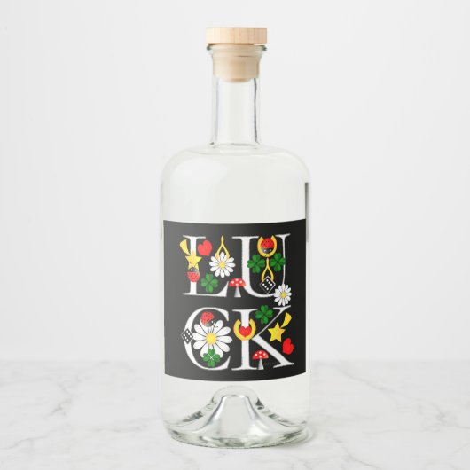 グッドラックボトルラベル リキュールボトルラベル (正面)