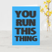 グッドラックマラソンランナー カード (黄色い花)