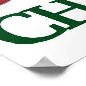 グッドラックミートボールマリナーラデザイン ポスター (角)