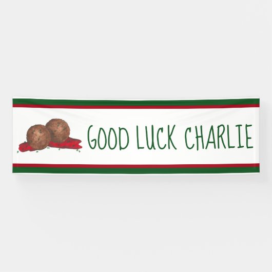 グッドラックミートボールマリナーラデザイン 横断幕 (横)