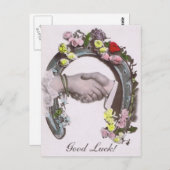 グッドラックヴィンテージ蹄鉄 ポストカード (正面/裏面)