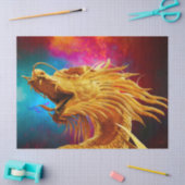 グッドラック中国のドラゴンティッシュペーパー 薄葉紙 (クラフト)