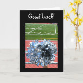 グッドラック応援pom pomグリーティングカード カード (黄色い花)