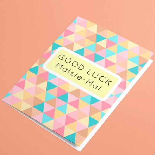 グッドラック抽象芸術パステル カード