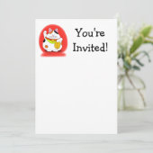 グッドラック招き猫 招待状 (スタンド正面)