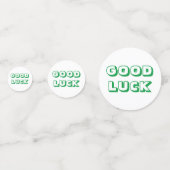 グッドラック緑の白パーティー コンフェッティ (裏面)