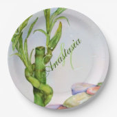 グッドラック退職パーティーモノグラム ペーパープレート (正面)