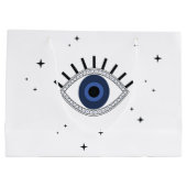 グッドラック青い目のタリスマンギリシャの悪い目 ラージペーパーバッグ (裏面)