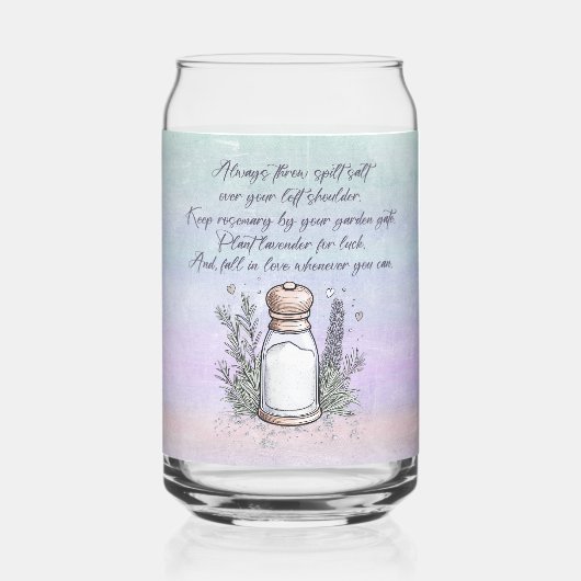 グッドラック魔法スペルハロウィーンデザイン ガラス缶 (左)