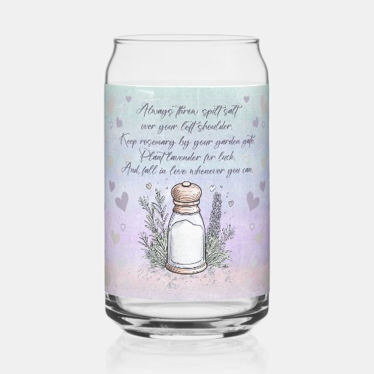 グッドラック魔法スペルハロウィーンデザイン ガラス缶 (左)