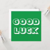 グッドラック、緑の白 カード (正面/裏面インサイチュ)