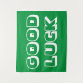 グッドラック、緑の白 タペストリー (正面)