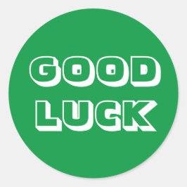 グッドラック、緑の白 ラウンドシール