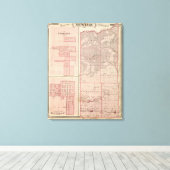 グッドランドとケントランドを持つニュートン郡の地図 キャンバスプリント (インサイチュ (ウッドフロア))