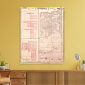 グッドランドとケントランドを持つニュートン郡の地図 キャンバスプリント (インサイチュ (リビング))