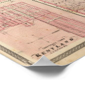 グッドランドとケントランドを持つニュートン郡の地図 ポスター (角)