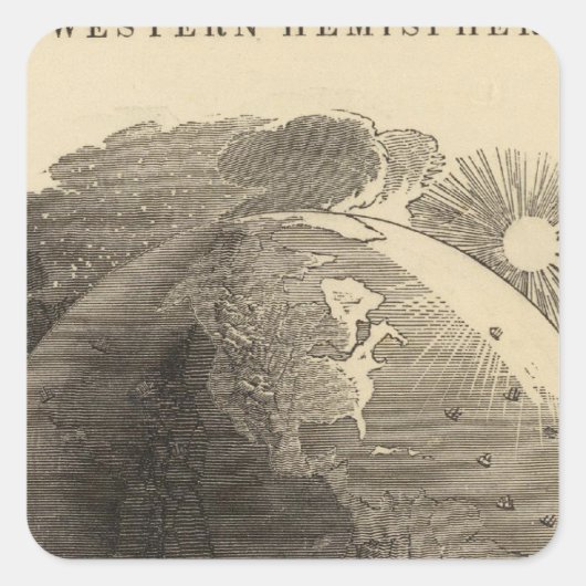 グッドリッチによる西半球の地図 スクエアシール (正面)