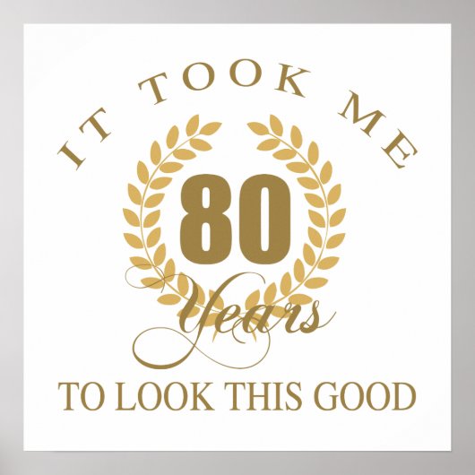 グッドルッキング80誕生日 ポスター (正面)