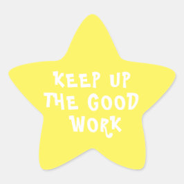 グッドワーク先生勇気付けられるスターイエロー 星シール