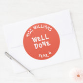 グッドワーク先生勇気付けられるスターステッカー ラウンドシール (封筒)