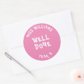 グッドワーク先生勇気付けられるスターステッカー ラウンドシール (封筒)