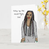 グッド保フ・ファイトル・シスター勇気付けられる カード (黄色い花)