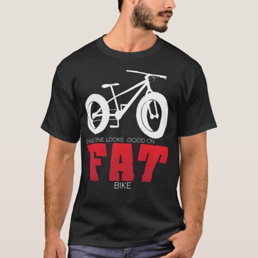 グッド脂肪バイクもしくは自転車に乗る人ブラップ Tシャツ (正面)