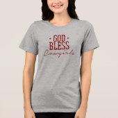 グッド賛美女性のカーボーイかわいい赤モダンタイポグラフィ トライブレンドTシャツ (正面)