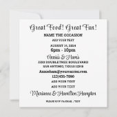 グッド食べギャザリング招待状 セーブザデート (裏面)