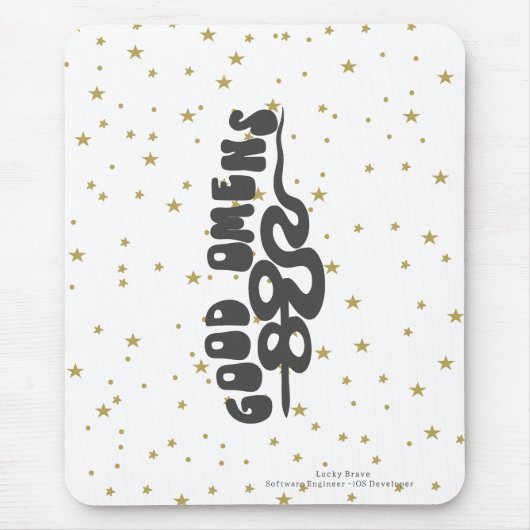 グッド・オメンズ・ヘビ マウスパッド (正面)